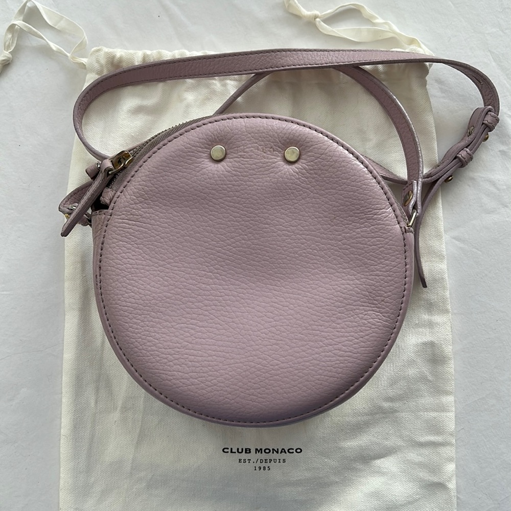 TL 180 pink circle, leather shoulder bag